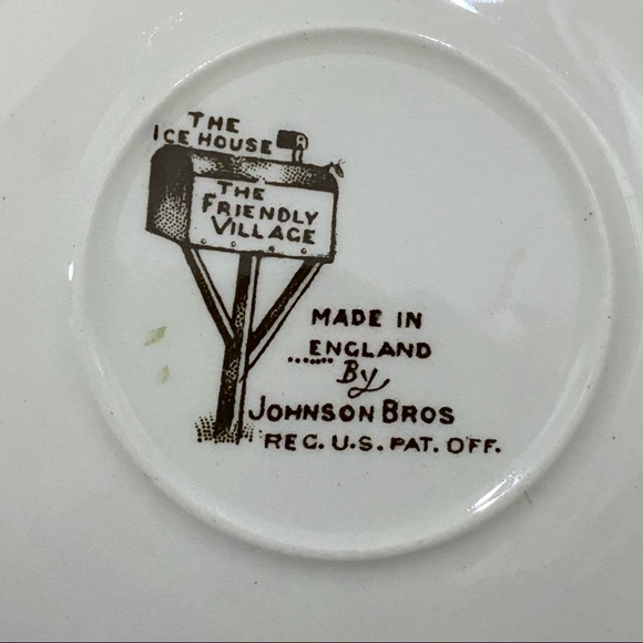 Vintage Johnson Bros The Friendly Village The Ice House Mug and Saucer Set - Picture 11 of 12